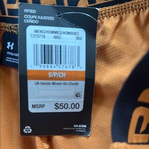 NWT Under Armour Men's Athletic Shorts in Vibrant Orange..